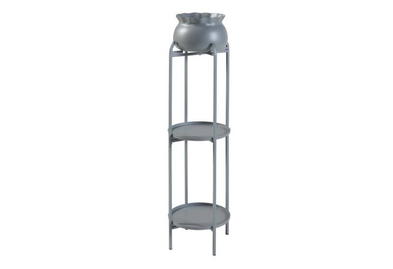 en.casa Blumenständer, »Altena« Metall 94,5 x 27 x 27 cm Grau von en.casa
