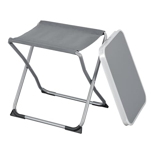 [en.casa] Campinghocker mit Tischplatte Barete Klapphocker Camping Beistelltisch klappbar Outdoor Picknicktisch 2-in-1 Metall Falthocker mit Tablett von [en.casa]