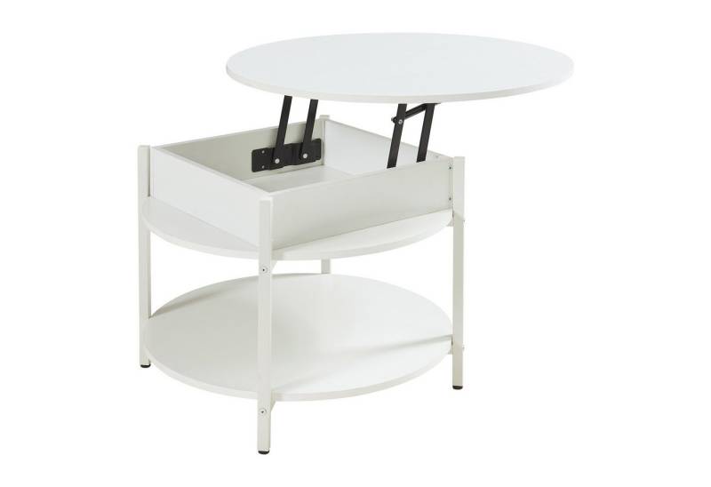 en.casa Couchtisch, »Kandas« mit Hebeplatte rund 70 x 49 cm Weiß en.casa Couchtisch, »Kandas« mit Hebeplatte rund 70 x 49 cm Weiß von en.casa
