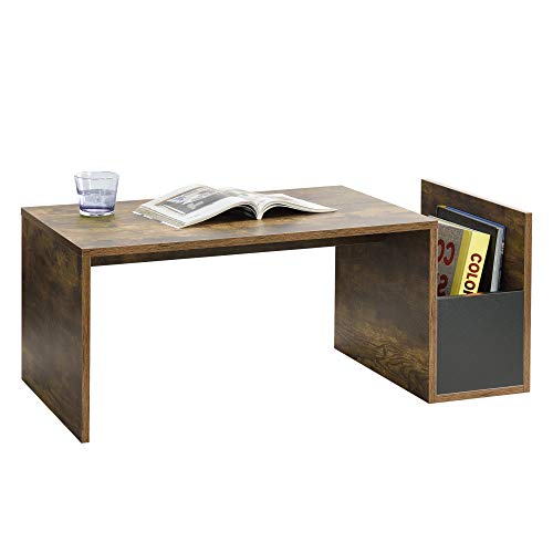[en.casa] Couchtisch Bollnäs mit Ablagefach 90 x 45 x 35 Wohnzimmertisch Sofatisch Eiche dunkel von [en.casa]