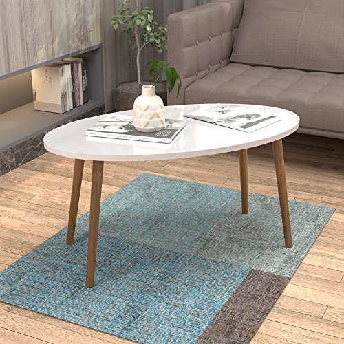 [en.casa] Couchtisch Sindal Beistelltisch 41 x 90 x 50 cm Kaffeetisch aus Spanplatte und Holz Sofatisch für Wohnzimmer Schlafzimmer Weiß von [en.casa]