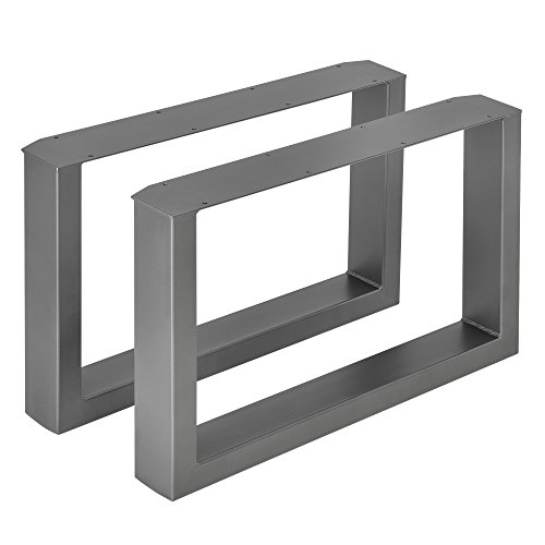[en.casa] Couchtischgestell Makers 2er-Set Esstischgestell Bankgestell Tischbeine Stahl pulverbeschichtet viereckig Stahlgrau 64x40cm von [en.casa]