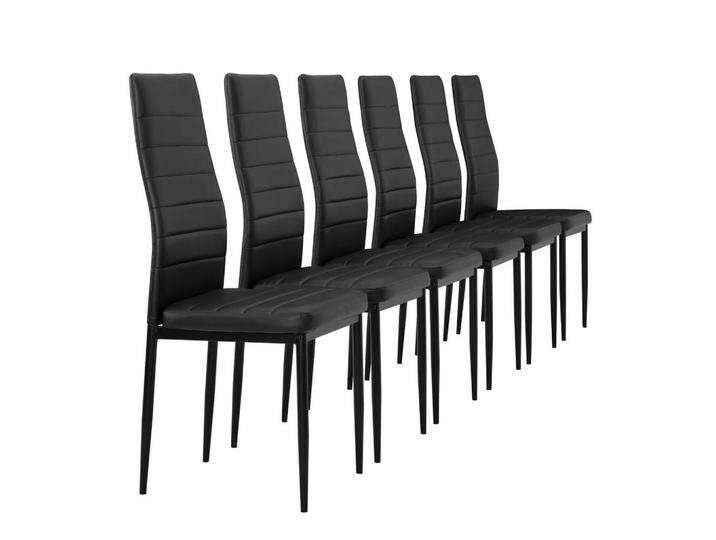 [en.casa] ESSZIMMERSTUHL, Schwarz, Leder, 43x96x52 cm, Esszimmer, Stühle, Esszimmerstühle, Vierfußstühle von [en.casa]