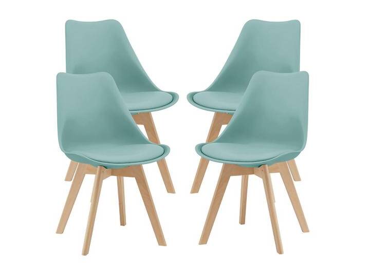 [en.casa] ESSZIMMERSTUHL-SET, Grün, Leder, 49x81x57 cm, Esszimmer, Stühle, Esszimmerstühle, Vierfußstühle von [en.casa]