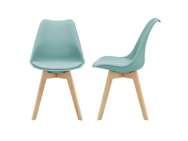 [en.casa] ESSZIMMERSTUHL-SET, Grün, Leder, 49x81x57 cm, Esszimmer, Stühle, Esszimmerstühle, Vierfußstühle von [en.casa]