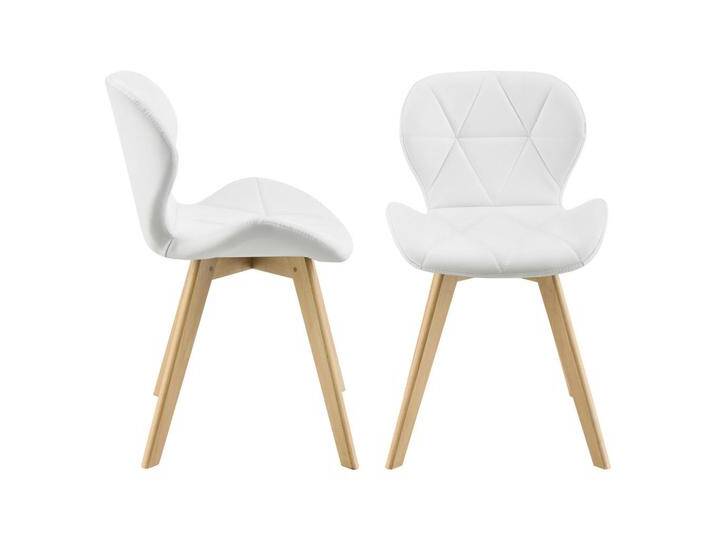[en.casa] ESSZIMMERSTUHL-SET, Weiß, Leder, 47x78x52 cm, Esszimmer, Stühle, Esszimmerstühle, Vierfußstühle von [en.casa]
