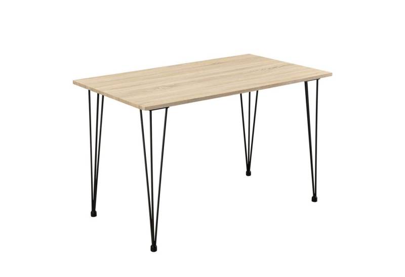 en.casa Esstisch, »Kiel« Tisch mit Hairpin-Legs Eiche-Optik von en.casa