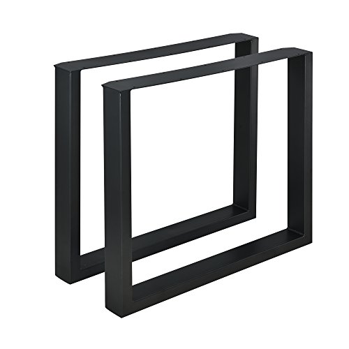 [en.casa] Esstischgestell Makers 2er-Set Couchtischgestell Bankgestell Tischbeine Stahl pulverbeschichtet viereckig Schwarz 80x72cm von [en.casa]