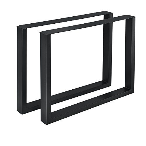 [en.casa] Esstischgestell Makers 2er-Set Couchtischgestell Bankgestell Tischbeine Stahl pulverbeschichtet viereckig Schwarz 90x72cm von [en.casa]