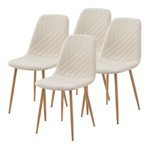 [en.casa] Esszimmerstühle Köfering 4er Set Küchenstühle Esszimmer Stuhl Esszimmerstühle-Set Beige von [en.casa]