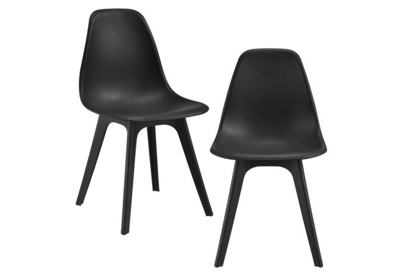 en.casa Esszimmerstuhl (2er Set), »Brevik« Kunststoff Schwarz von en.casa