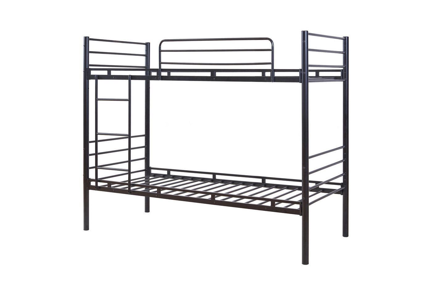 en.casa Etagenbett, »Bevapis« 90 x 200 cm mit Rausfallschutz und Leiter Metall Schwarz en.casa Etagenbett, »Bevapis« 90 x 200 cm mit Rausfallschutz und Leiter Metall Schwarz von en.casa