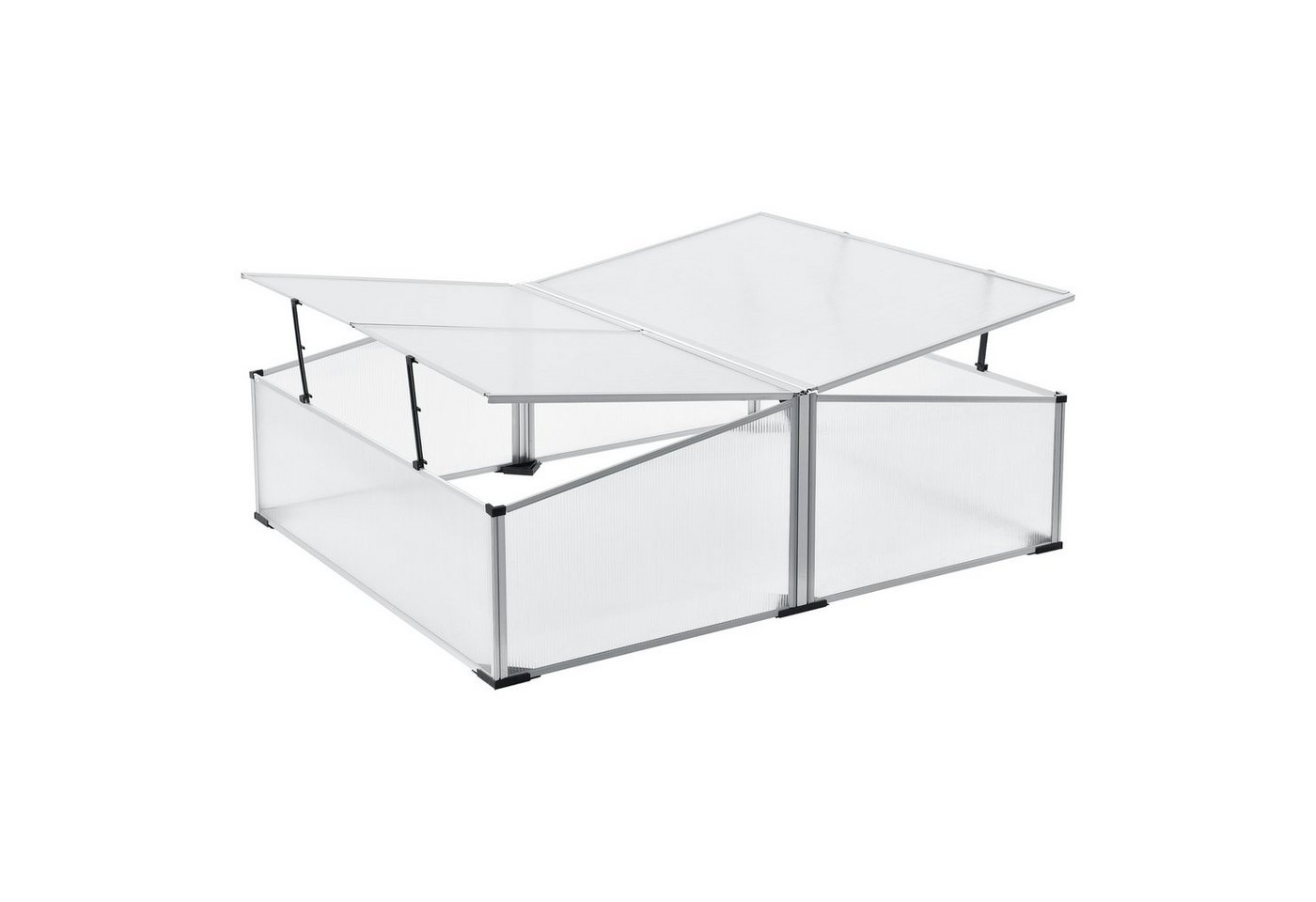 en.casa Frühbeet, »Mossel« Gewächshaus Doppeldach 120x100cm Aluminium en.casa Frühbeet, »Mossel« Gewächshaus Doppeldach 120x100cm Aluminium von en.casa