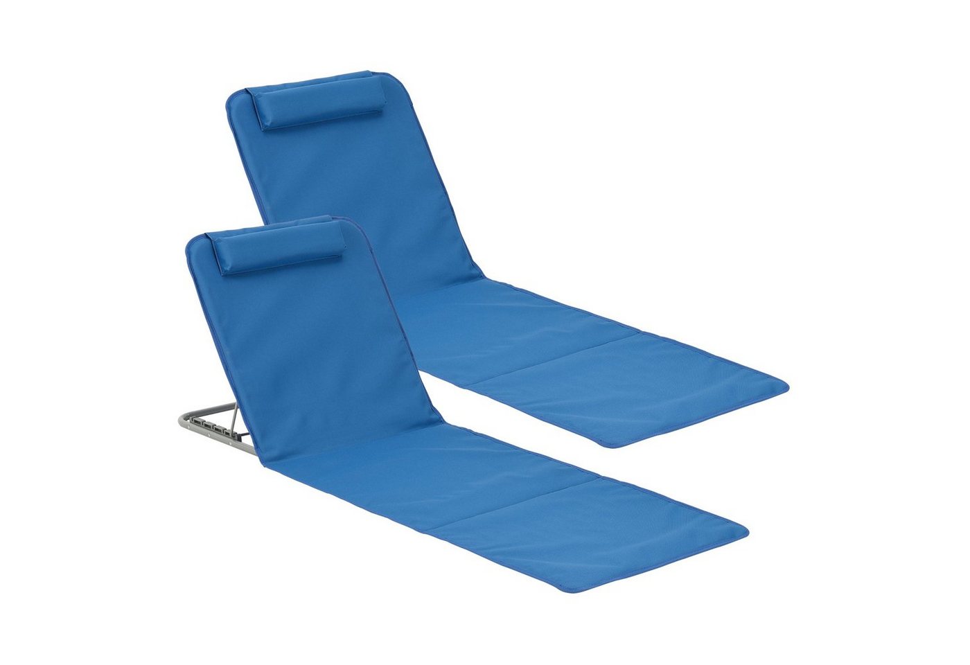 en.casa Gartenliege, 2er, »Donostia« 2er Set Stahlrahmen klappbar 143x48 cm Blau en.casa Gartenliege, 2er, »Donostia« 2er Set Stahlrahmen klappbar 143x48 cm Blau von en.casa