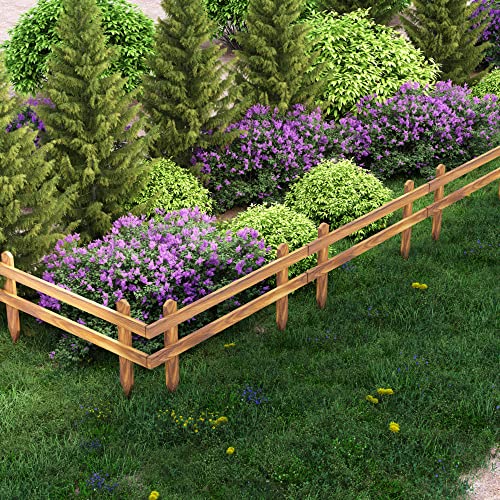 [en.casa] Gartenzaunset Krölpa im 2er Set aus Kiefernholz Outdoor 2-tlg. Holzzaun 100x40cm von [en.casa]