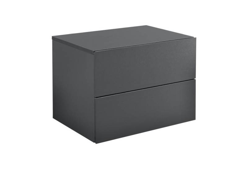 en.casa Hängeschrank »Ampfing« Wandschrank mit 2 Schubladen 40x29x30 cm Dunkelgrau von en.casa