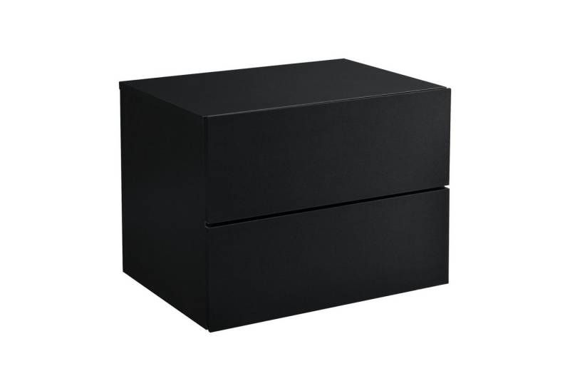 en.casa Hängeschrank »Ampfing« Wandschrank mit 2 Schubladen 40x29x30 cm Schwarz von en.casa
