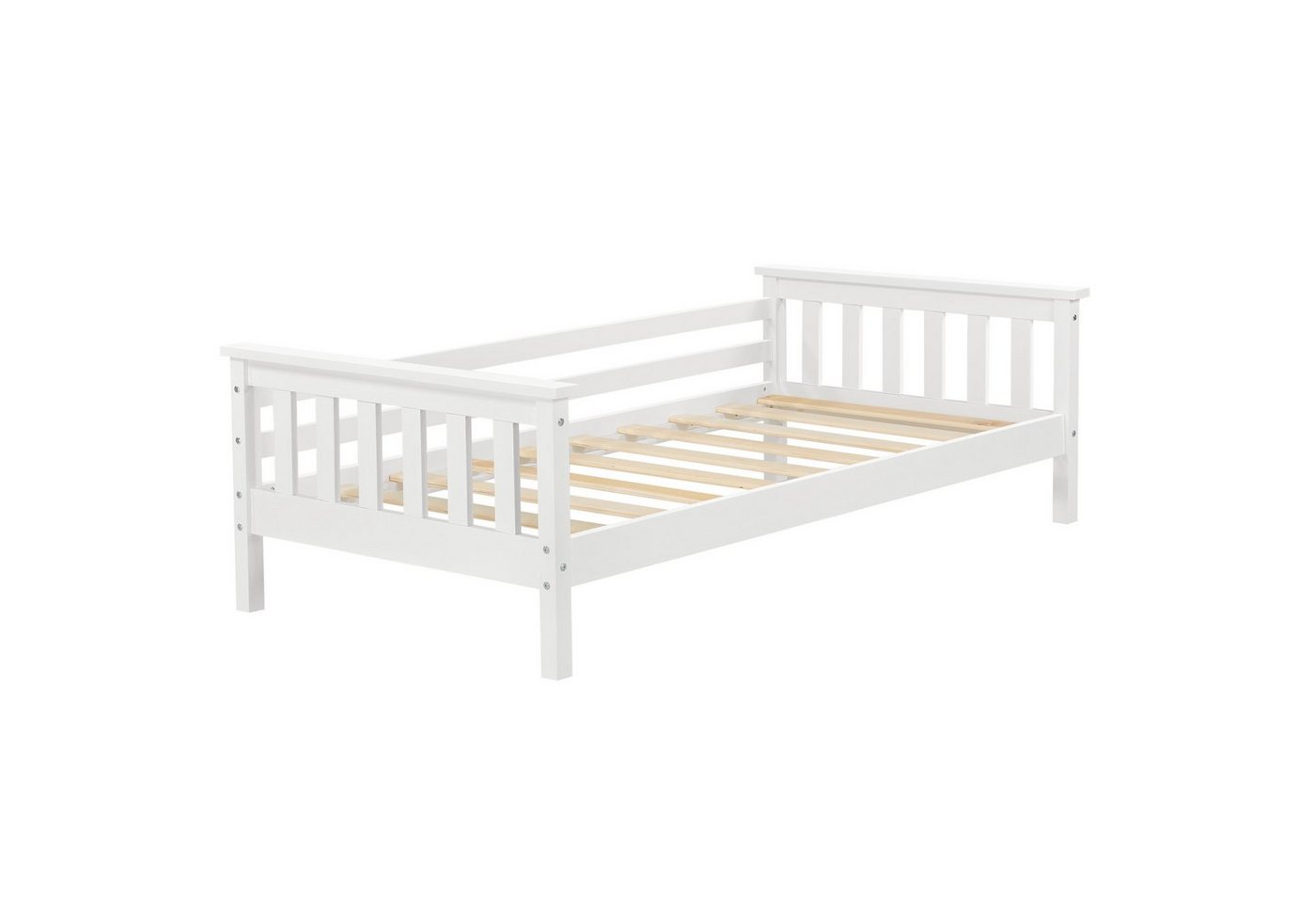 en.casa Kinderbett, »Nuuk« Bett mit Rausfallschutz weiß 80x160cm en.casa Kinderbett, »Nuuk« Bett mit Rausfallschutz weiß 80x160cm von en.casa