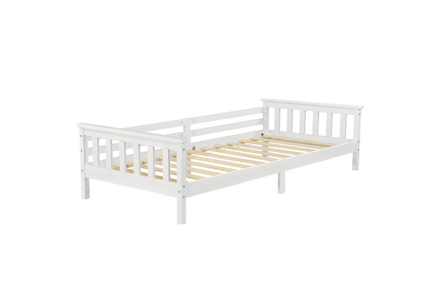 en.casa Kinderbett, »Nuuk« Jugendbett mit Rausfallschutz weiß 90x200cm en.casa Kinderbett, »Nuuk« Jugendbett mit Rausfallschutz weiß 90x200cm von en.casa
