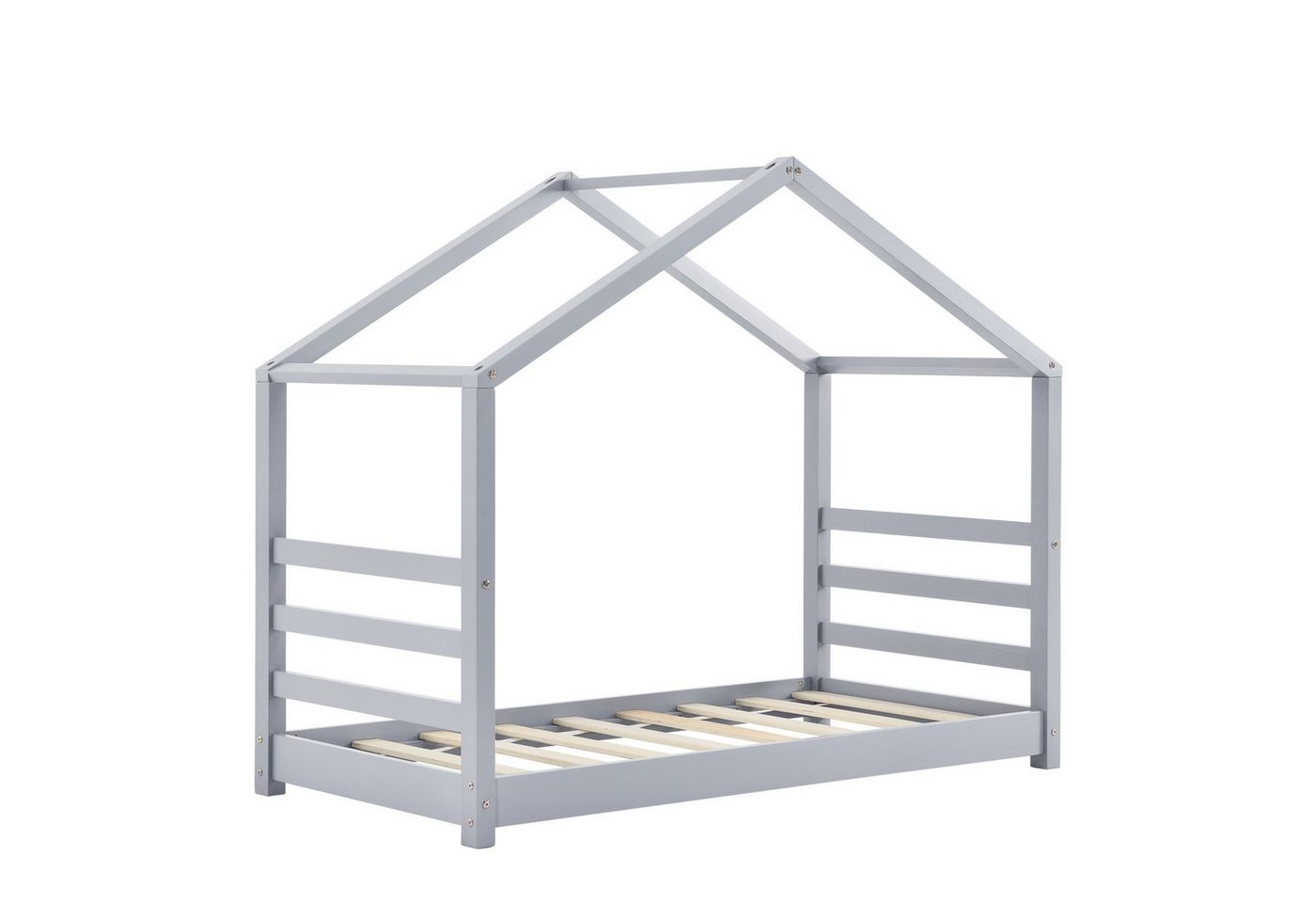 en.casa Kinderbett, »Vardø« Hausbett Jugendbett Kiefernholz 80x160cm Grau en.casa Kinderbett, »Vardø« Hausbett Jugendbett Kiefernholz 80x160cm Grau von en.casa