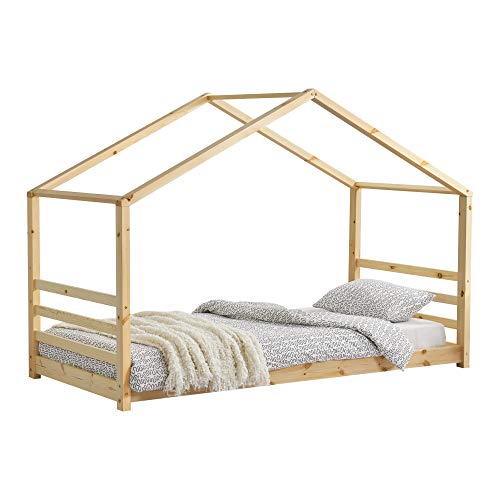 [en.casa] Kinderbett Vardø mit Lattenrost Hausbett Holz 90 x 200 cm Bettenhaus Bett Jugendbett von [en.casa]