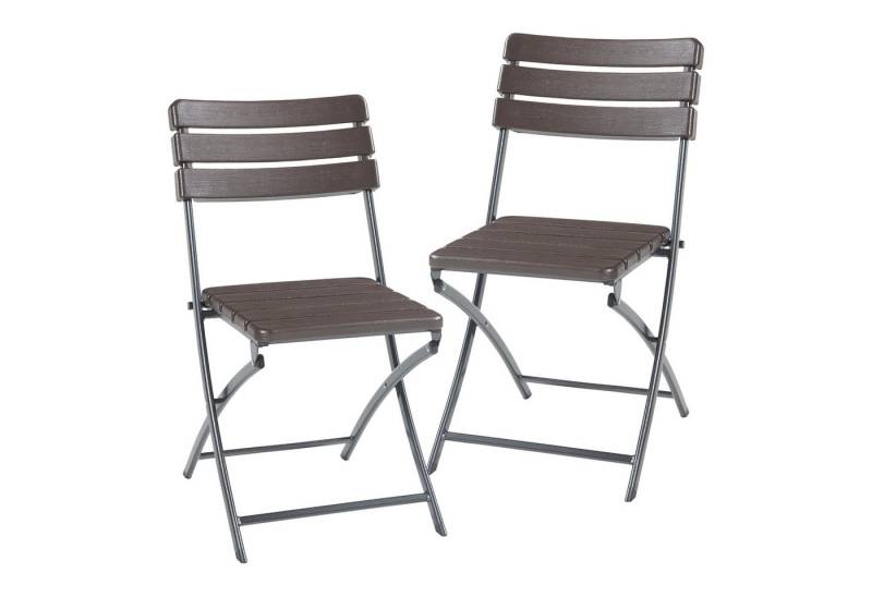 en.casa Klappstuhl, »Lillestrøm« 2er Set 81 x 58 x 46 cm Holzoptik, Dunkelbraun en.casa Klappstuhl, »Lillestrøm« 2er Set 81 x 58 x 46 cm Holzoptik, Dunkelbraun von en.casa