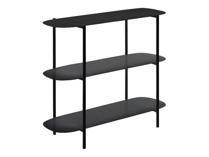 en.casa Konsolentisch, »Enebakk« Standregal 70x90x32 cm mit drei Ablagen Schwarz, schwarz von [en.casa]
