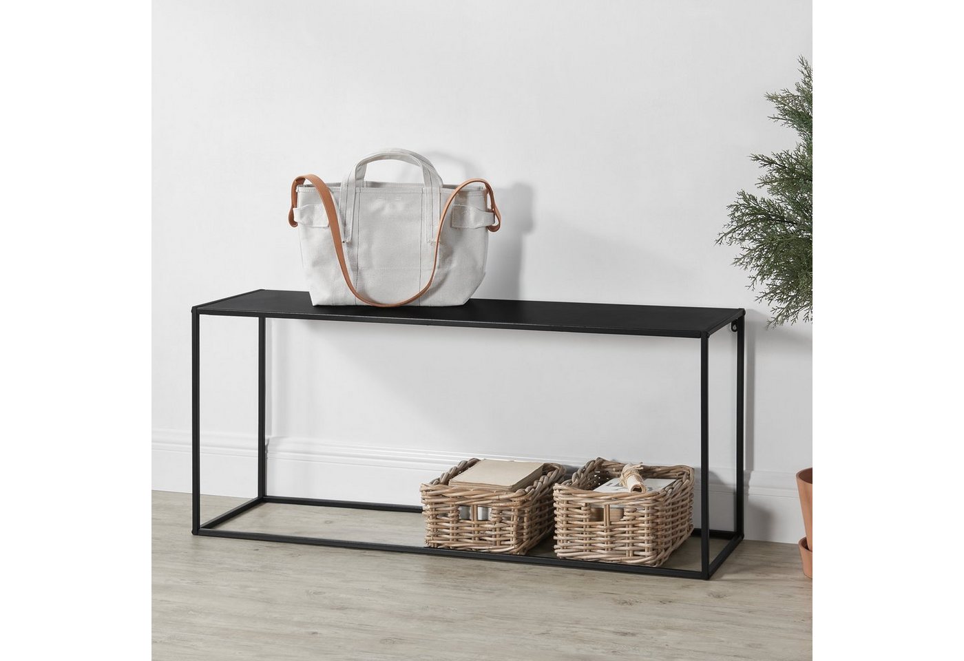 en.casa Konsolentisch, »Mandal« Flurtisch Sideboard Beistelltisch schwarz von en.casa