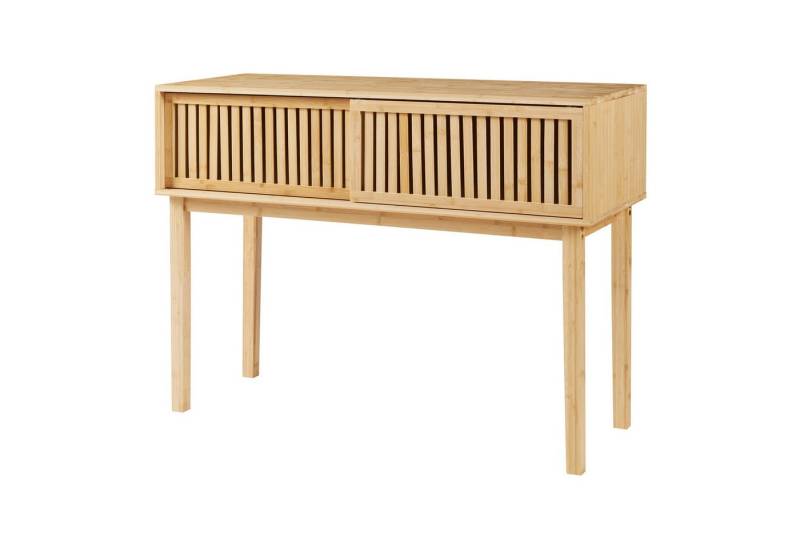 en.casa Konsolentisch, »Ypäjä« mit 2 Schiebetüren 110 x 39 x 81 cm Bambus von en.casa