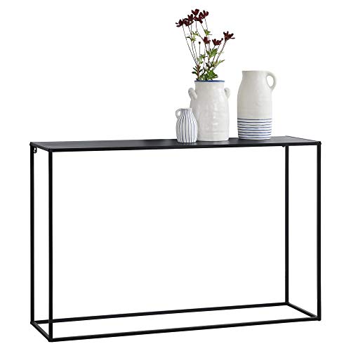 [en.casa] Konsolentisch Turia Beistelltisch 74x115x32 cm Wohnzimmertisch Industrie-Design Metall Schwarz von [en.casa]