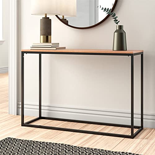 [en.casa] Konsolentisch Kittilä Sideboard 80 x 100 x 30 cm Flurtisch Beistelltisch Büro Wohnzimmer Industrial Schwarz/Eicheoptik von [en.casa]