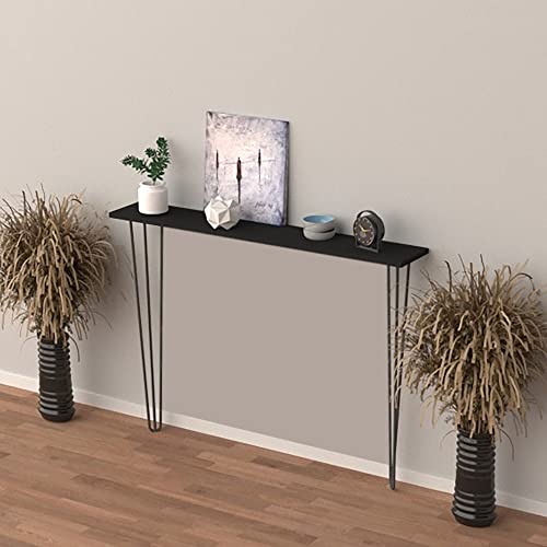 [en.casa] Konsolentisch Kokemäki Standregal über Heizkörper 80 x 18 x 82 cm Sideboard Dekoständer Schwarz von [en.casa]