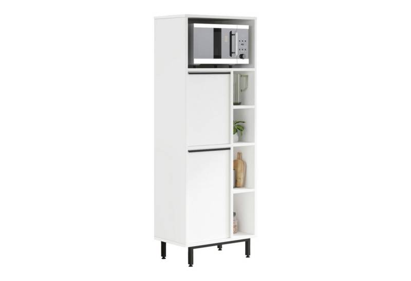 en.casa Küchenbuffet »Vesanto« mit 2 Türen 162 x 60 x 36 cm Weiß von en.casa