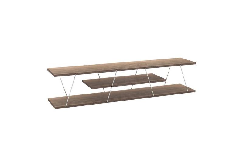 en.casa Lowboard, »Säffle« Fernsehtisch 143x33x30cm Walnuss-Optik / Chrom en.casa Lowboard, »Säffle« Fernsehtisch 143x33x30cm Walnuss-Optik / Chrom von en.casa