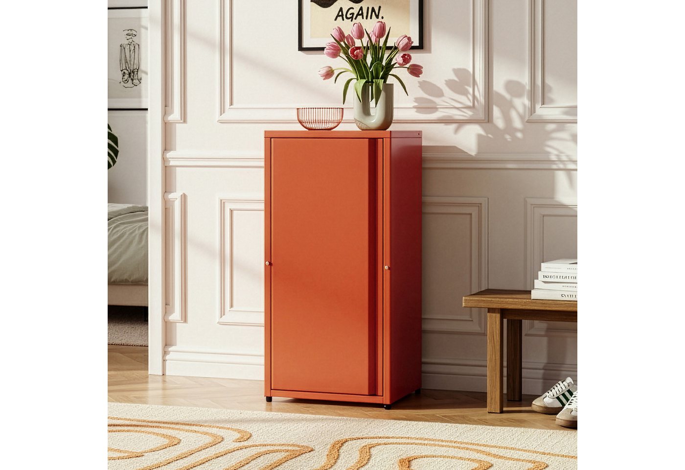 en.casa Mehrzweckschrank »Burlöv« mit 1 Tür und 2 Ablagen 88x40x35 cm Ziegelrot en.casa Mehrzweckschrank »Burlöv« mit 1 Tür und 2 Ablagen 88x40x35 cm Ziegelrot von en.casa