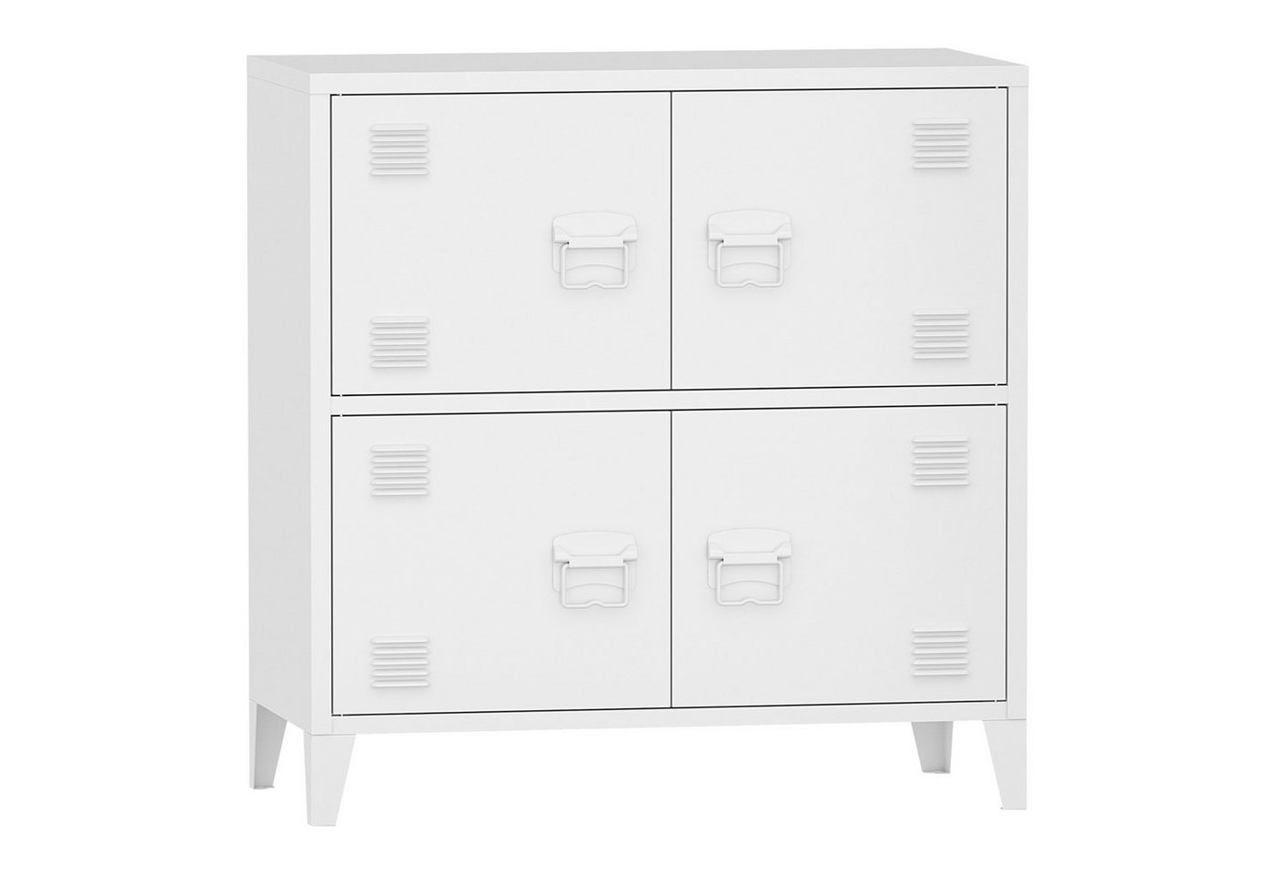en.casa Mehrzweckschrank »Hamina« Büroschrank mit 4 Türen 80x40x82 cm Weiß en.casa Mehrzweckschrank »Hamina« Büroschrank mit 4 Türen 80x40x82 cm Weiß von en.casa