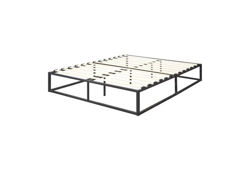 en.casa Metallbett, »Kreta« 160x200 mit Lattenrost in schwarz von en.casa