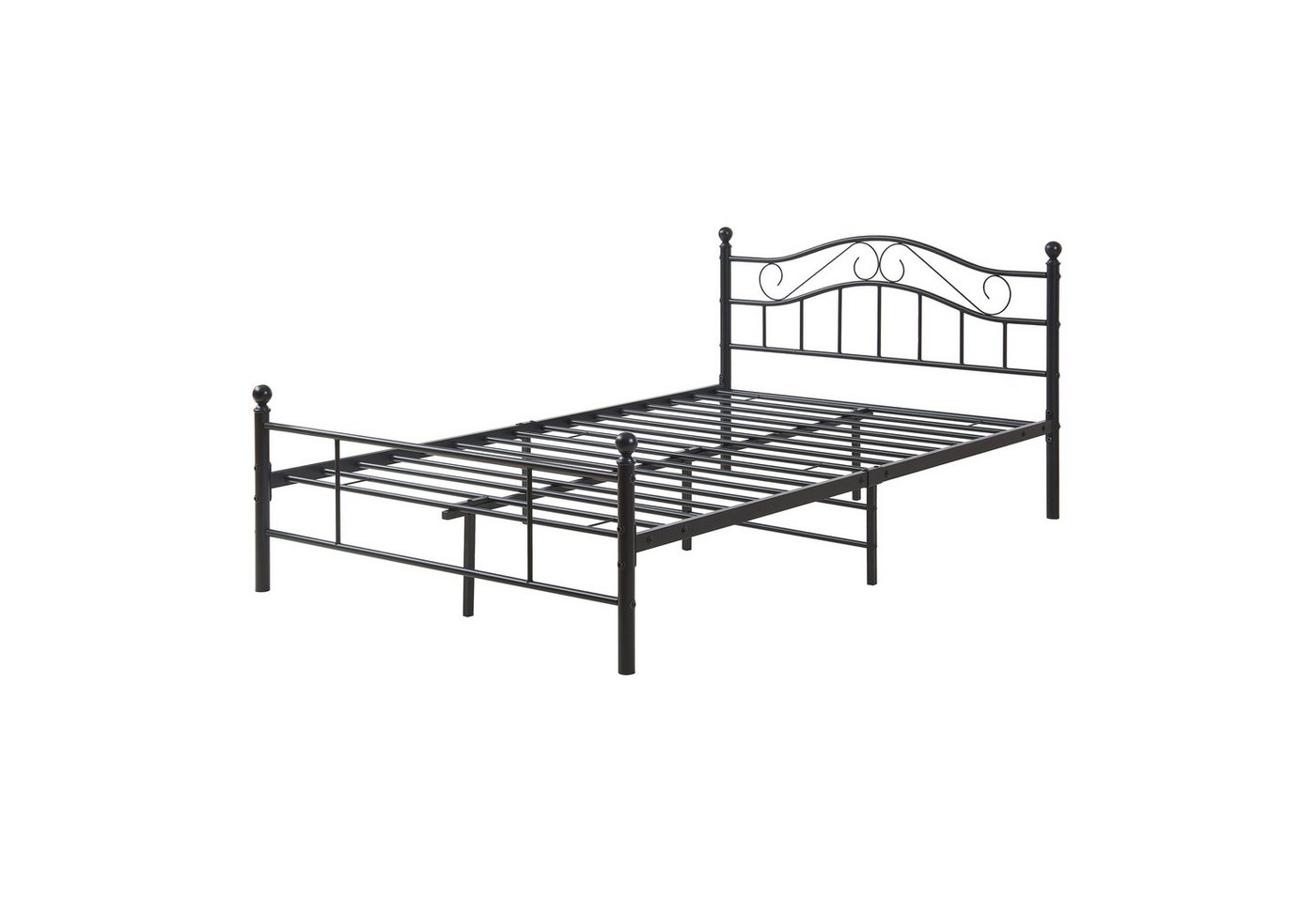 en.casa Metallbett, »Florenz« 120x200 Schwarz Bettgestell en.casa Metallbett, »Florenz« 120x200 Schwarz Bettgestell von en.casa