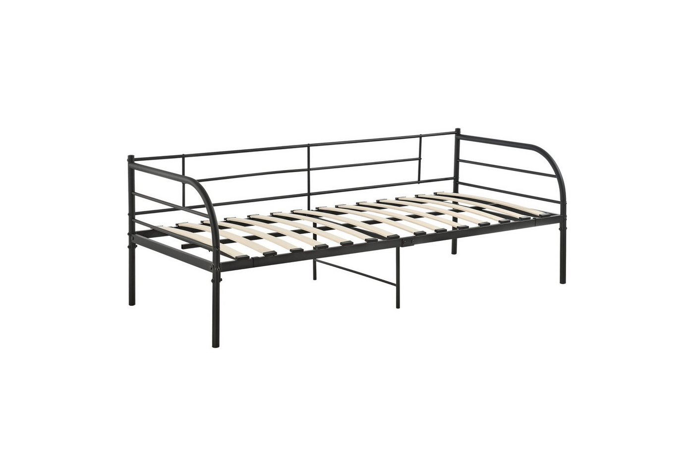 en.casa Metallbett, »Falun« Tagesbett Einzelbett Jugendbett Gästebett 90x200cm Schwarz en.casa Metallbett, »Falun« Tagesbett Einzelbett Jugendbett Gästebett 90x200cm Schwarz von en.casa