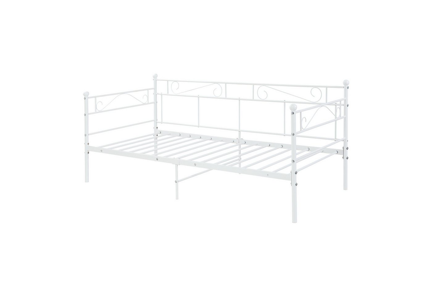en.casa Metallbett, »Trerunta« Bettgestell 180 x 200 cm Stahl Weiß en.casa Metallbett, »Trerunta« Bettgestell 180 x 200 cm Stahl Weiß von en.casa