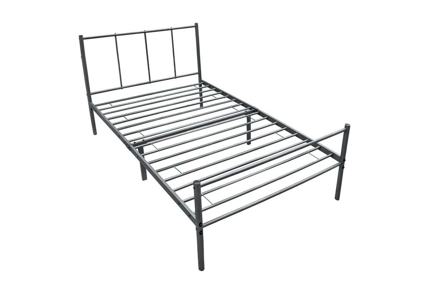 en.casa Metallbett, »Laos« Bettgestell Stahlrahmen 90x200 cm Dunkelgrau, matt en.casa Metallbett, »Laos« Bettgestell Stahlrahmen 90x200 cm Dunkelgrau, matt von en.casa