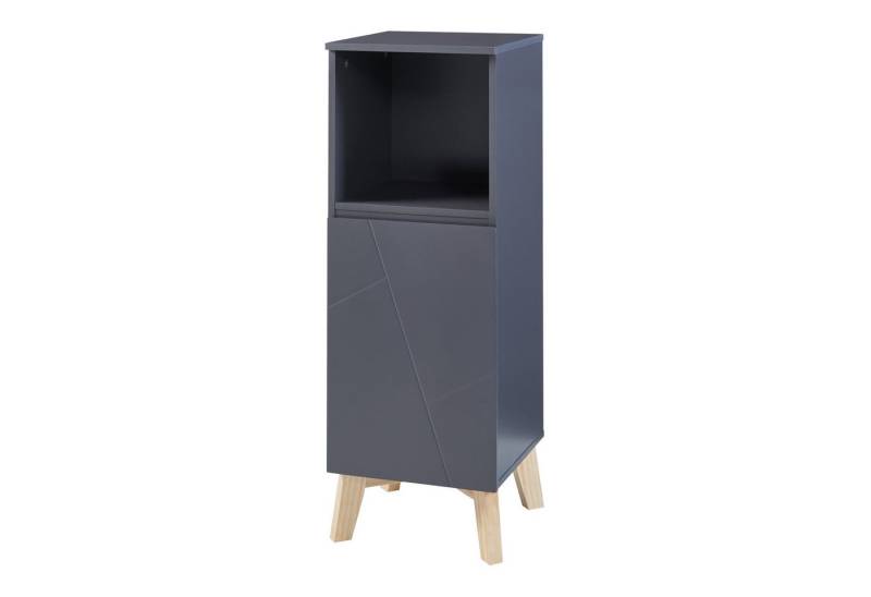en.casa Midischrank »Overath« Badschrank 86x30x30cm Grau von en.casa