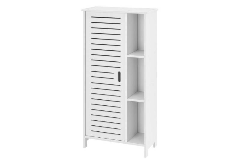 en.casa Midischrank »Vansbro« Badezimmerschrank Badkommode mit Ablagen 96x48x24cm weiß von en.casa