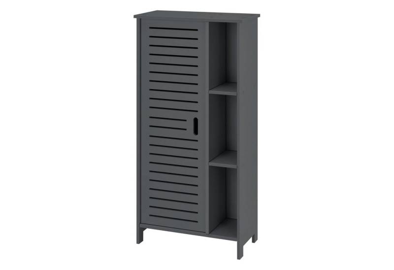 en.casa Midischrank Vansbro Badkommode 96x48x24cm Dunkelgrau von en.casa