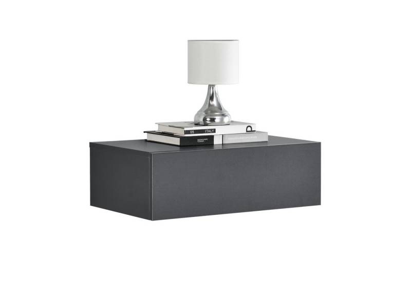 en.casa Nachtschrank »Oslo« Wandboard mit Schublade 46x30x15cm Dunkelgrau en.casa Nachtschrank »Oslo« Wandboard mit Schublade 46x30x15cm Dunkelgrau von en.casa