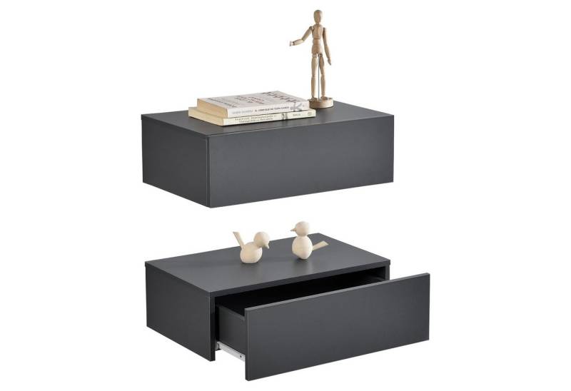 en.casa Nachtschrank »Oslo« in 2er Set mit Schublade 46x30x15cm Dunkelgrau en.casa Nachtschrank »Oslo« in 2er Set mit Schublade 46x30x15cm Dunkelgrau von en.casa