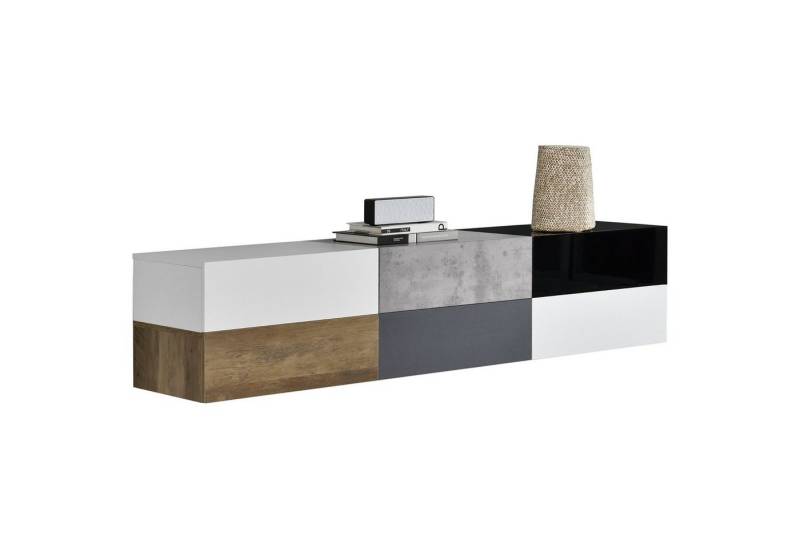 en.casa Nachtschrank »Oslo« in 6er Set Schublade Weiß/Schwarz/Beton/Holz/Weiß matt/Grau en.casa Nachtschrank »Oslo« in 6er Set Schublade Weiß/Schwarz/Beton/Holz/Weiß matt/Grau von en.casa