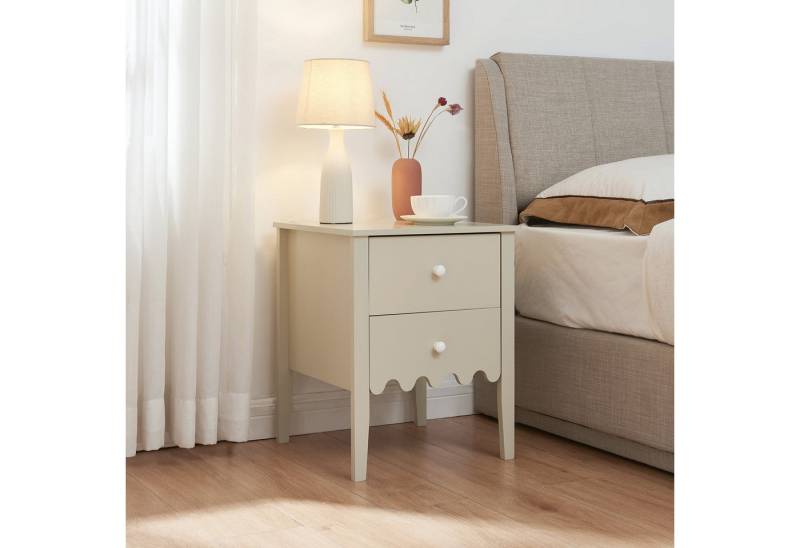 en.casa Nachttisch, »Luspoo« mit 2 Schubladen 50 x 40 x 40 cm Cremeweiß en.casa Nachttisch, »Luspoo« mit 2 Schubladen 50 x 40 x 40 cm Cremeweiß von en.casa