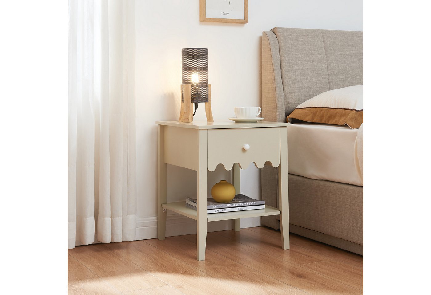 en.casa Nachttisch, »Luspoo« mit Schublade 50 x 40 x 40 cm Cremeweiß en.casa Nachttisch, »Luspoo« mit Schublade 50 x 40 x 40 cm Cremeweiß von en.casa