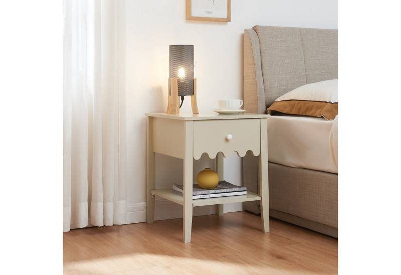 en.casa Nachttisch, »Luspoo« mit Schublade 50 x 40 x 40 cm Cremeweiß en.casa Nachttisch, »Luspoo« mit Schublade 50 x 40 x 40 cm Cremeweiß von en.casa